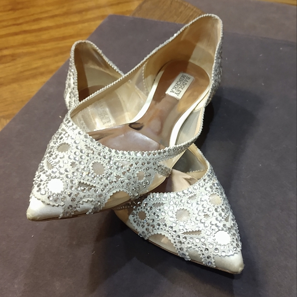 Badgley Mischka Gigi Crystal Pointed Toe Flat